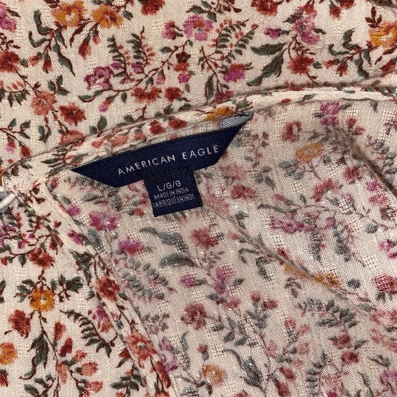 American Eagle “Ditsy” One Piece Jumpsuit Floral Print  Size Large - Picture 5 of 5